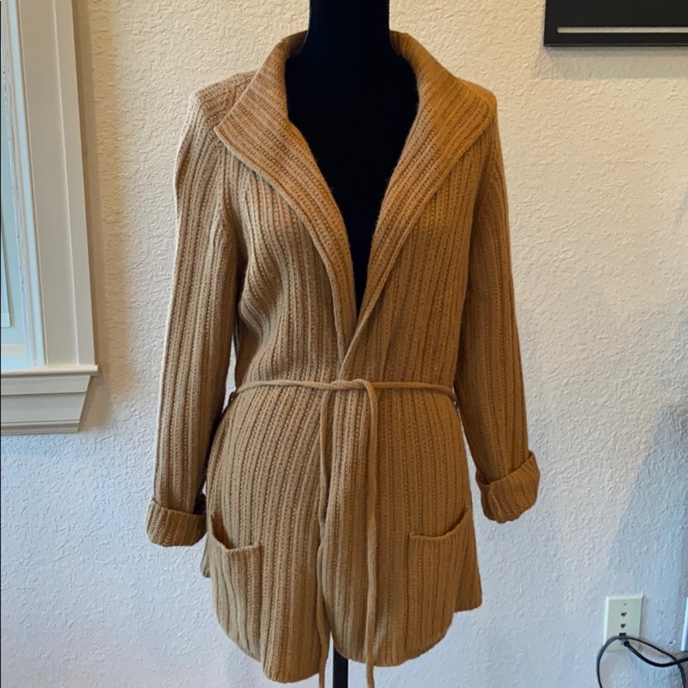 GISPA Belted Open Front Cardigan Sweater